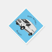 デリバリー・ヴァン・カートゥーン・イラストレーション スタンダードカクテルナプキン (角)