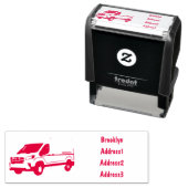 デリバリー・ヴァン・カートゥーン・イラストレーション セルフインキングスタンプ (インサイチュ)