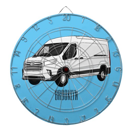 デリバリー・ヴァン・カートゥーン・イラストレーション ダーツボード (正面)