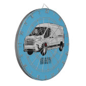 デリバリー・ヴァン・カートゥーン・イラストレーション ダーツボード (正面左)