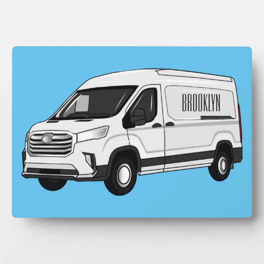 デリバリー・ヴァン・カートゥーン・イラストレーション フォトプラーク (正面)