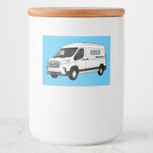 デリバリー・ヴァン・カートゥーン・イラストレーション フードラベル