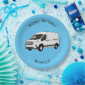 デリバリー・ヴァン・カートゥーン・イラストレーション ペーパープレート (パーティー)