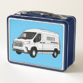 デリバリー・ヴァン・カートゥーン・イラストレーション メタルランチボックス (裏面)
