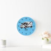 デリバリー・ヴァン・カートゥーン・イラストレーション ラウンド壁時計 (ホーム)