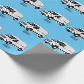 デリバリー・ヴァン・カートゥーン・イラストレーション ラッピングペーパー (角)