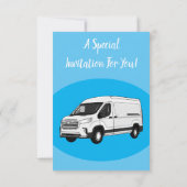 デリバリー・ヴァン・カートゥーン・イラストレーション 招待状 (裏面)