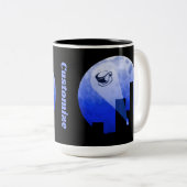 デリバリ表現ーコーヒーユーモア2トーンのコーヒーマグ ツートーンマグカップ (正面右)