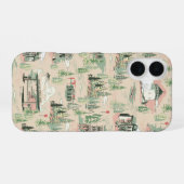 デリーの場所パターン iPhone 16ケース (裏面横)