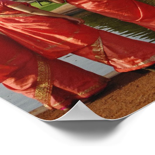 デリーの若いインディアンの女性とフマユンの墓、 ポスター (角)