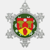 デリーアイルランドクレストアイルランド スノーフレークピューターオーナメント (正面)