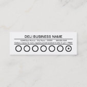 デリーサンドウィッチパンチカード ロイヤリティカード (裏面)