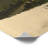 デリーペンシルバニア1900アンティークパノラママップ ポスター (角)