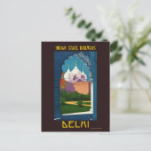 デリー・インディア・ヴィンテージ・ポスター1930 ポストカード (スタンド正面)