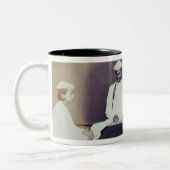 デリー、19世紀(セピア色の写真のヒンズー教のバラモン ツートーンマグカップ (左)