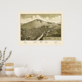 デリーNYパノラママップ – 1887 ポスター (キッチン)