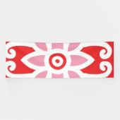 デリ鮮やかッ赤と白カを使ったデザイン 横断幕 (横)