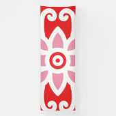 デリ鮮やかッ赤と白カを使ったデザイン 横断幕 (縦)