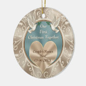 デルのパーソナライズされた初めてのクリスマス セラミックオーナメント (左)