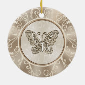 デルのパーソナライズされた初めてのクリスマス セラミックオーナメント (裏面)