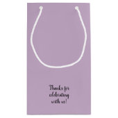 デルのラベンダー結婚抱き枕のSMALLへようこそ スモールペーパーバッグ (裏面)