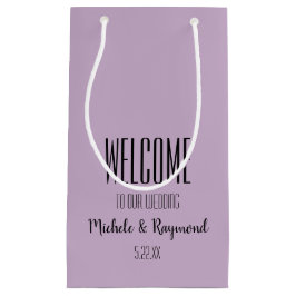 デルのラベンダー結婚抱き枕のSMALLへようこそ スモールペーパーバッグ