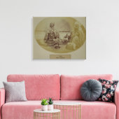 デルの低カーストのヒンズー教徒ジョギーまたはスネークチャマーズ キャンバスプリント (インサイチュ (リビング))