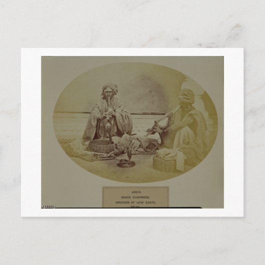 デルの低カーストのヒンズー教徒ジョギーまたはスネークチャマーズ ポストカード (正面)