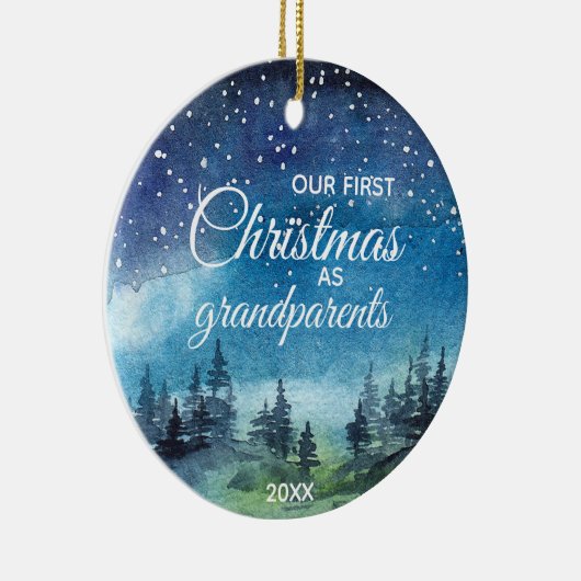 デルの初めてのクリスマスズアズ祖父母オーナメント セラミックオーナメント (右)
