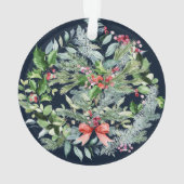 デルの初めてのクリスマスズアズ祖父母モダンリース オーナメント (裏面)