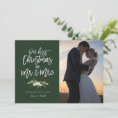 デルの初めてのクリスマスズイングリーンホリデーフォトカード シーズンカード (スタンド正面)