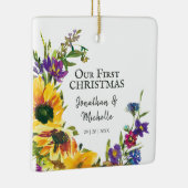 デルの初めてのクリスマスフローラ感動的引用文 セラミックオーナメント (右)