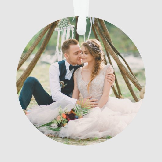 デルの初めてのクリスマスユーカリ葉プタスグリーン写真 オーナメント (裏面)