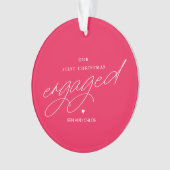 デルの初めてのクリスマス婚約したフォトオーナメント オーナメント (正面)