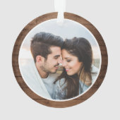 デルの初めてのクリスマス婚約した·パ素朴インツリー写真 オーナメント (裏面)