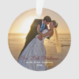 デルの初めてのクリスマス結婚したカップルアクリル オーナメント