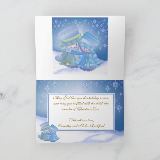 デルの初めてのクリスマス シーズンカード (内部)