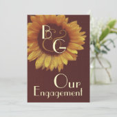 デルの婚約-金ゴールドひまわり 招待状 (スタンド正面)