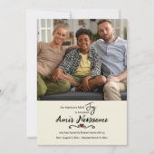 デルの家族が写真の採用を発表 案内状 (正面)