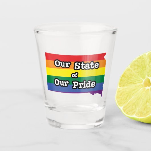 デルの州オブデルのプライド|サウスダコタ州 ショットグラス (正面)