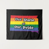 デルの州オブデルのプライド|サウスダコタ州 タペストリー (正面(横))