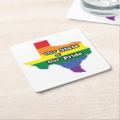 デルの州オブデルのプライド|テキサス州 スクエアペーパーコースター (アングル)