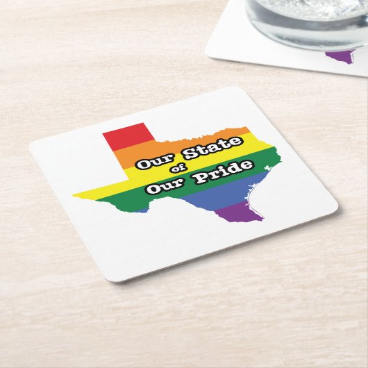 デルの州オブデルのプライド|テキサス州 スクエアペーパーコースター (アングル)