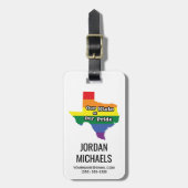 デルの州オブデルのプライド|テキサス州 ラゲッジタグ (正面縦)