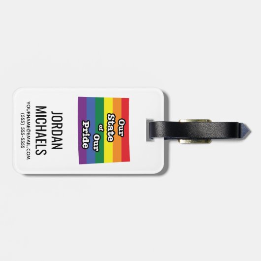 デルの州オブデルのプライド|ワイオミング ラゲッジタグ (裏面横)