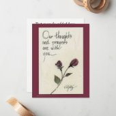 デルの思考と祈りの言葉ことわざバラ ノートカード (正面/裏面インサイチュ)