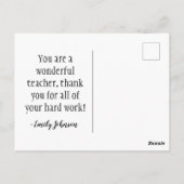 デルの成長救済に感謝します –   ポストカード (裏面)