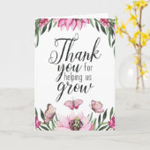 デルの成長救済に感謝 – サンキューカード カード (黄色い花)