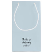 デルの青結婚い淡い色の抱き枕 スモールペーパーバッグ (裏面)