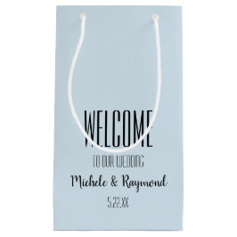 デルの青結婚い淡い色の抱き枕 スモールペーパーバッグ